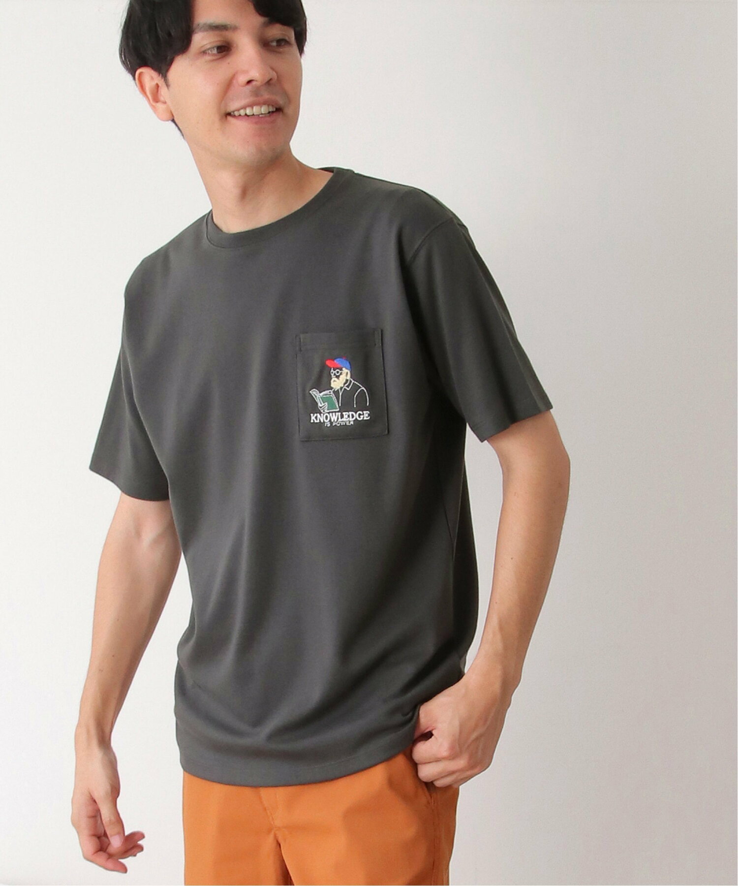 ブックマンサガラ刺繍ポケTシャツ